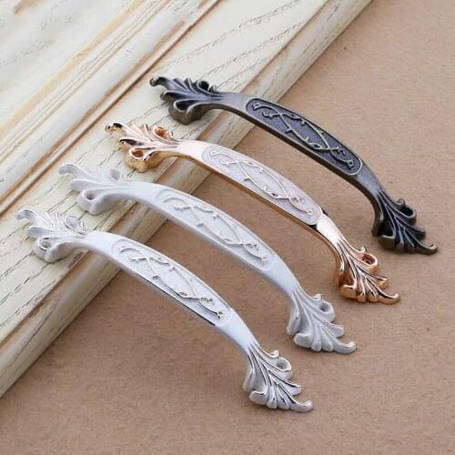 JD Drawer Door Handle Furniture Hardware Shoe Cabinet Amber European Ivory White Vintage Zinc Alloy
