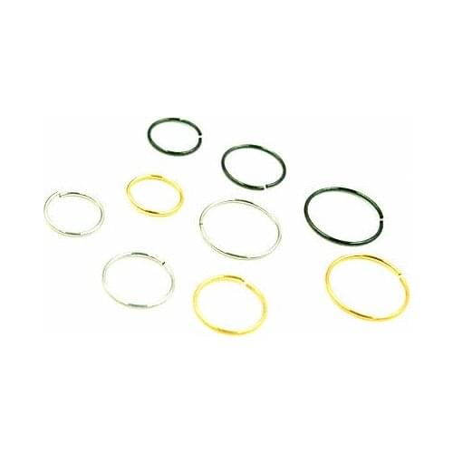 100pcs/lot Free Shipping Stainless Steel Open Hoop Nose Tragus Cartilage Hoop Ring Earring Body Piercing Gauges 22gx6/8/10mm