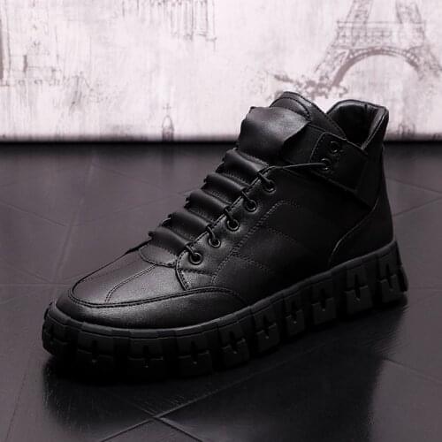 Stephoes Men Fashion Casual Ankle Leisure Boots Male Spring Autumn Thick Bottom Luxury Designer Youth Trending White Sneakers