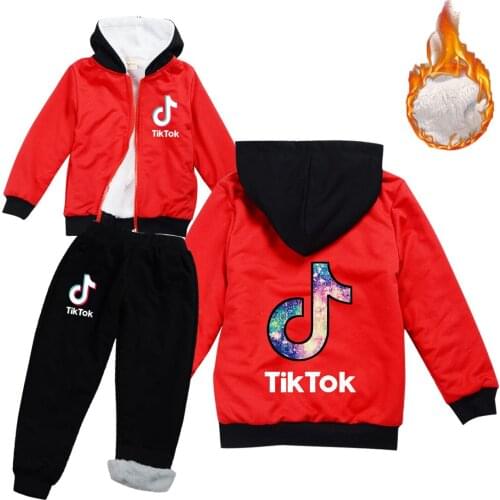 TIK TOK Fashion Girls Dress Kids Baby Clothes Pattern Princess Boys Cotton Kids Clothes