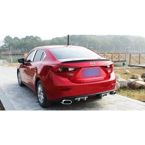 RQXR unpainted ABS tail wing rear spoiler for mazda 3 axela 2014-17, with reflector, or without