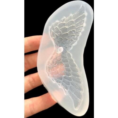 New crystal drop mold DIY mobile phone shell patch sealing layer hollow angel wing silicone mold