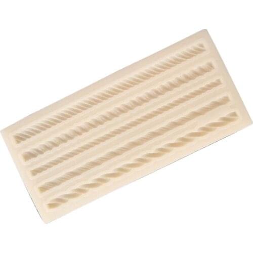 New Silicone Mold Non-Stick Pie Crust Biscuit Making Mold 3D Twist Rope Braided Shape Chocolate Pastry Baking Mould Cake Tools