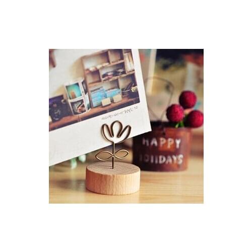Office Organizer Logs Wire Photo Display Stand Creative Business Card Holder 5 Pieces/Lot Cute Picture Memo Clip