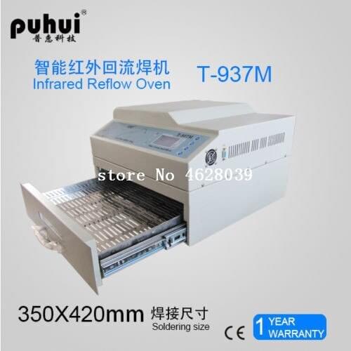 Original PUHUI T-937M Reflow Oven T937M Lead-free Reflow Solder Oven BGA SMD SMT Rework Sation T 937M Reflow Wave Oven