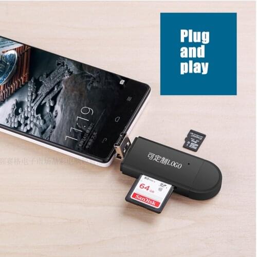 3 In 1 OTG Card Reader Type C & micro USB & USB 2.0 Universal OTG TF/SD for Android PC Computer Extension Readers