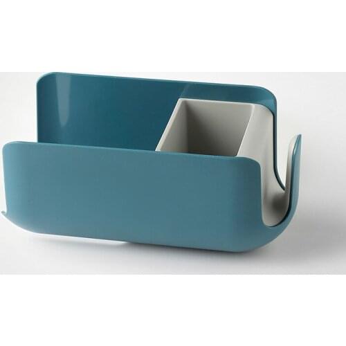 Plastic Hair Dryer Rack Comb Holder with Hook Multi-function Wall-mounted Shower Storage Shelf Organizer Bathroom Accessories