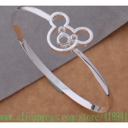 Silver Plated bangle bracelet, Silver Plated fashion jewelry mikey /dxuampba aywajqda AB044
