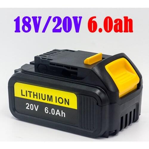 With Charger 18V 6.0Ah DCB200 Replacement Li-ion Battery For DeWalt MAX XR 18V And 20 V power tool 6000mAh lithium Batteries New