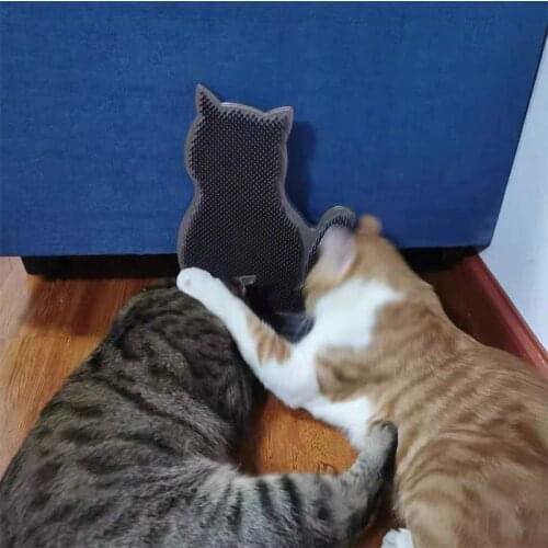 Cat Self Massage Brush Grooming Toy with Catnip Wall Corner Cat Self Groomer Shed Hair Removal Comb Cat Itching Brush Massage