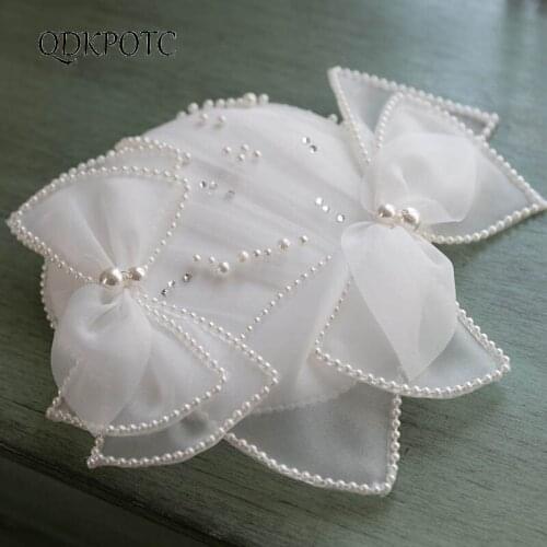 Hat Bride Super Fairy Fedoras French Fashion Light Luxury Retro Elegant Net Yarn Wedding Dress Headwear Accessories Cap QDKPOTC