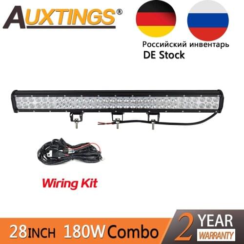 Auxtings 28'' inch 180w led bar led work light bar for car led light offroad truck 4x4 auto driving working lamp 12v 24v 4WD