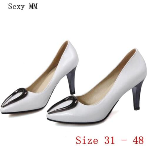 High Heels Ladies High Heel Shoes Women Pumps Stiletto Woman Party Wedding Shoes Kitten Heels scarpin Small Plus Size 31 - 48