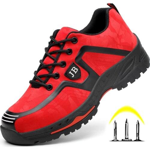 Outdoor Indestructible Shoes Women Steel Toe Shoes Work Sneakers Men Puncture Proof Shoes Lightweight Work Safety Boots Fashion