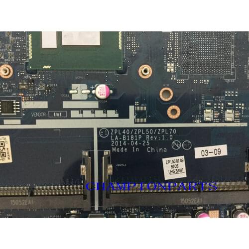 STOCK ZPL40/ZPL50/ZPL70 LA-B181P MAINBOARD for HP PROBOOK 450 G2 440 G2 470 G2 PLACA CPU CELERON 2957U / 3205U