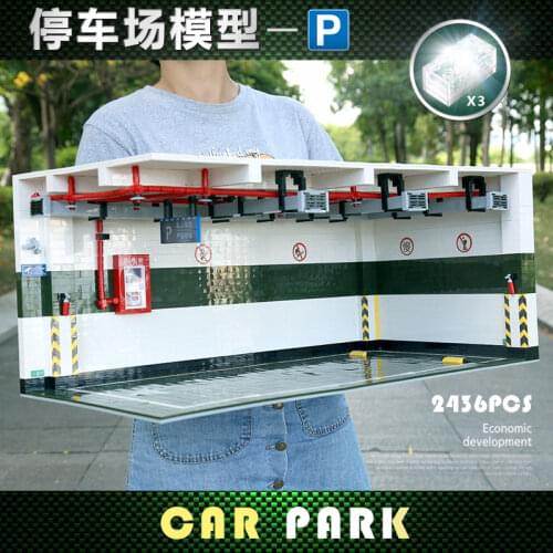 IN STOCK High-Tech Car Model Parts 90009 The 1:8 Car Parking Set Building Blocks Bricks Kids Toys 3388A 3388B 3388C 3388D 20086