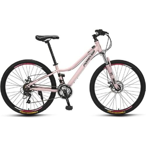 26 Inch 24 Speed Mountain Bike Aluminum Alloy Two Layer Cutter Ring Double Disc Brake And Shock Absorption Hard Frame of Women