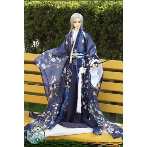 1/4 1/3 BJD Clothes Accessories Chinese Ancient Costum Hanfu Dress Warrior Outfit For BJD/SD EID ID72 Strong Uncle Doll A0677