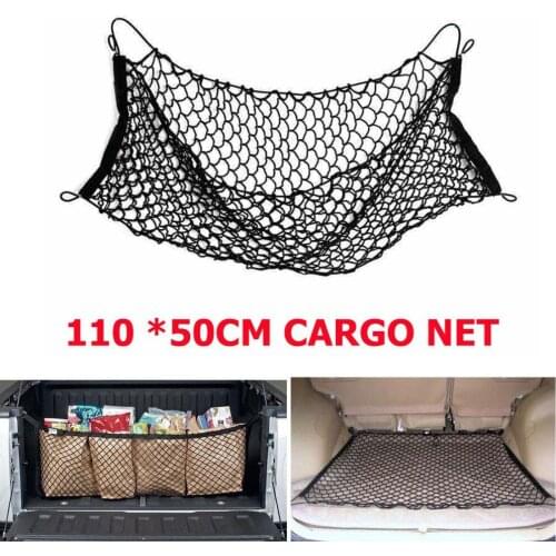 1PCS 110*50CM Car Trunk Boot String Bag Elastic Nylon Rear Cargo Tidy Net Storage Organizer for SUV Universal Car Luggage