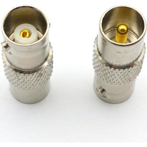 2pcs brass BNC female jack to IEC PAL DVB-T TV male plug RF connectors adapter