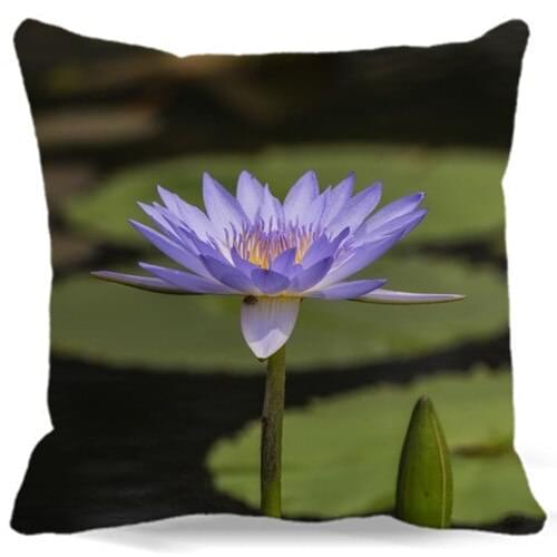 40cm 45cm 48cm 50cm 60cm 9 style Purple Lotus flowers bird Square Cushion cover Cotton polyester bedroom/chair/car/sofa seat