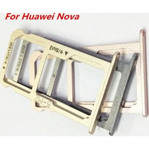 50PCS/lot New SIM Card Tray Micro SD Card Tray Holder Slot For Huawei Nova Replacement Parts