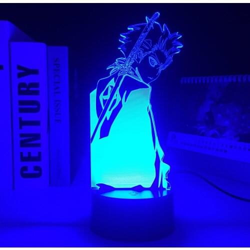 Anime Bleach Toushirou 3D Lamp for Bedroom Decoration Nightlight Cool Birthday Gift Acrylic Bleach LED Night Light