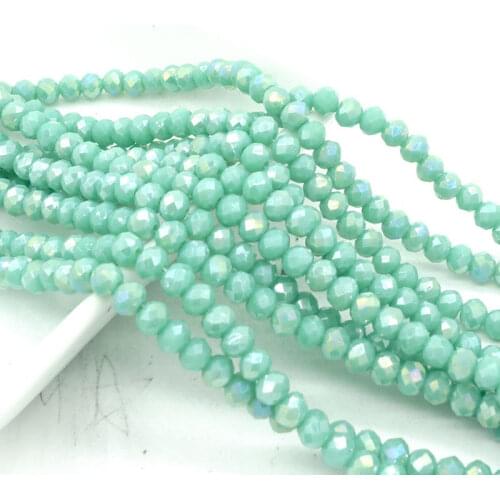 BEAUCHAMP 4*3mm Crystal Beads Rondelle Faceted Porcelain Choker Lariat Necklace Jewelry Spacer Earring Bracelet Accessories diy