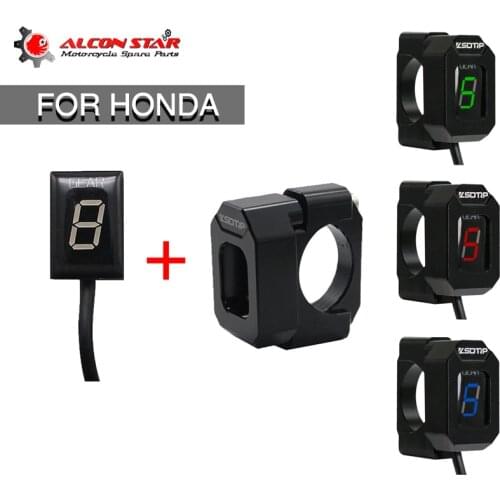 Alconstar 1-6 ECU Motorcycle Digital Display 3 Color Led Motocross Off-road Moto Light Neutral Gear Indicator Monitor For Honda