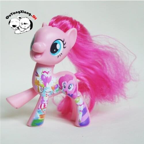 P8-017 Action Figures 8cm Little Cute Horse Model Doll 2017 Painted Pinkie pie Anime Toys for Children