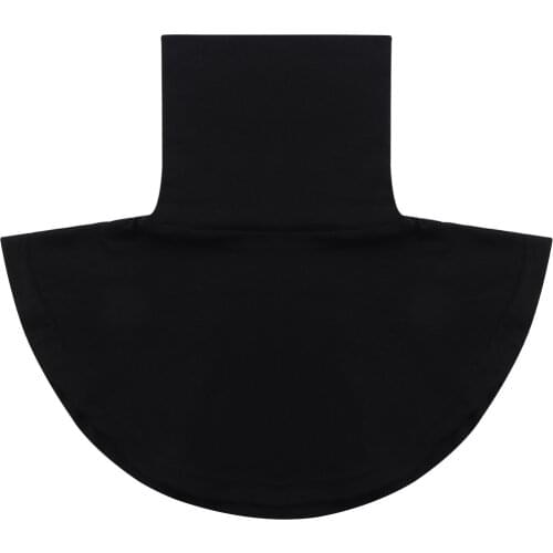 Women Girl Cotton Fake Collar Autumn Winter Warm Neck Wrap Detachable Faux Turtleneck Collar Dickey Blouse False Mock Neck Cover