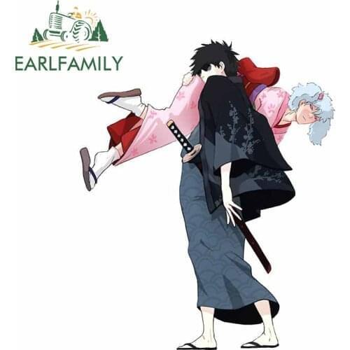 EARLFAMILY 13cm x 10.6cm For GINTAMA Fashion Car Stickers Custom Printing Decal Air Conditioner Waterproof Decoration
