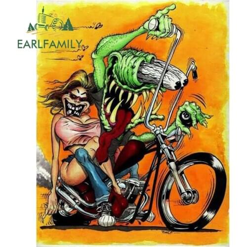 EARLFAMILY 13cm X 10.8cm Cartoon Car Stickers Vinyl Decal Graphic Car Window Bumper Trunk Auto Motor Decoration Car Styling