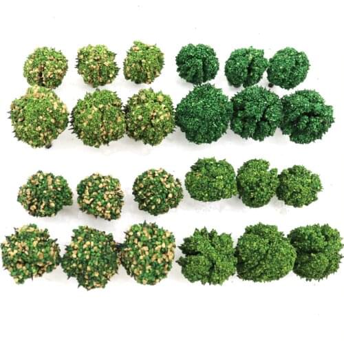 Plant Bush Toy Model Simulation Plant Architecture DIY Scene Production Yellow Green / Green Train Diorama Landscape Trees