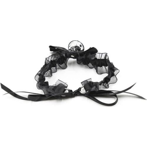 Lace Bell Collar BDSM Bow Belt Handcuff Suspend Ankle cuffs Restraint Bondage Fetish Cosplay Dog Wrist sex toy for Couple Slave