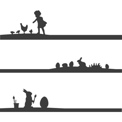 Kid Rabbit Chook Egg Metal Cutting Dies Stencil for DIY Scrapbooking Embossing Easter Decoration Card Crafts Die Cut Template