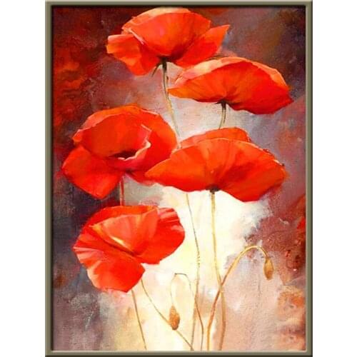 Flowers Rose DIY Cross Stitch Embroidery 11CT Kits Needlework Craft Set Cotton Thread Printed Canvas Home Dropshipping