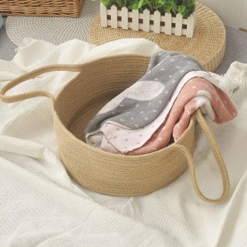Simple and Environmentally Friendly Jute Storage Basket Snacks Jewelry Toy Tools Baskets Laundry Bags for Dirty Clothes