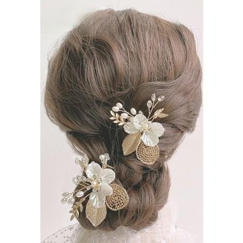 Simple Style Bridal Headdress, High-end Alloy Flower Insert Comb, Hand-woven Hair Comb, Factory Direct Jewelry