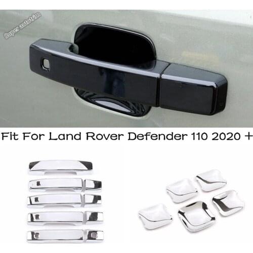 Outside Car Door Pull Doorknob Handle Hand-clasping Bowl Cover Trim ABS For Land Rover Defender 110 2020 2021 Exterior Refit