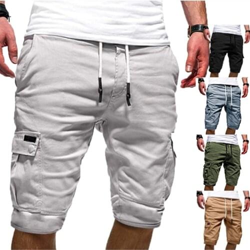Mens Shorts Green Cargo Shorts Summer Bermudas Male Flap Pockets Jogger Shorts Casual Working Army Tactical Bermudas 2020