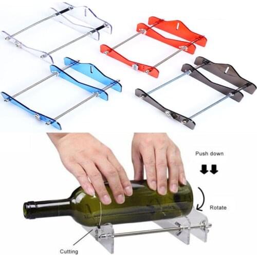 DIY Glass Bottle Cutter Tool SquareRound Wine BeerGlass Sculptures Cutter Machine forBeerGlassCuttingBottlesHolderglasscutter l