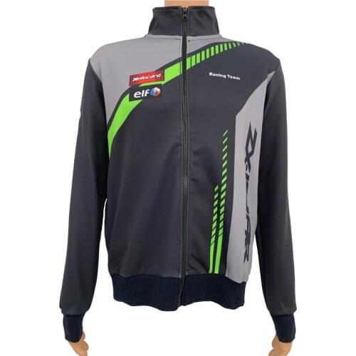 For Kawasaki Motorcycle Fan Hooded Sweater Motorcycle Rider Jersey Street Running Racing Casual Jacket