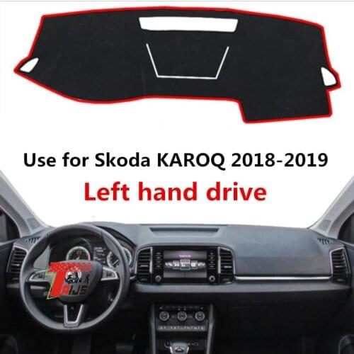 TAIJS Factory Anti Dust Car Dashboard Cover Mat Fit Accessories for Skoda KAROQ 2018-2019 Left Hand Drive