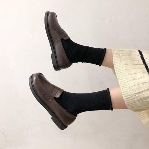 British martin shoes female Harajuku flat-bottomed retro Lolita small leather shoes college shoes spring and autumn