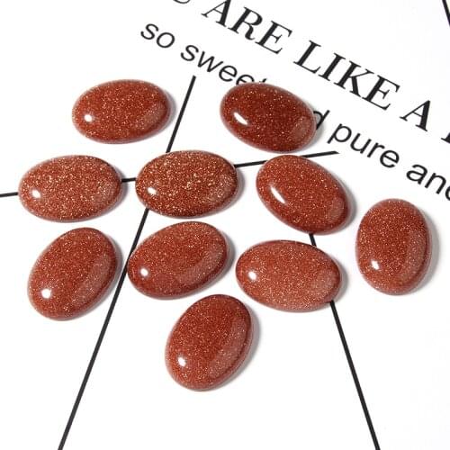 Xinyao 10Pcs 14mm 18mm 25mm Nugget Sand Stone Cabochon for DIY Jewelry Making