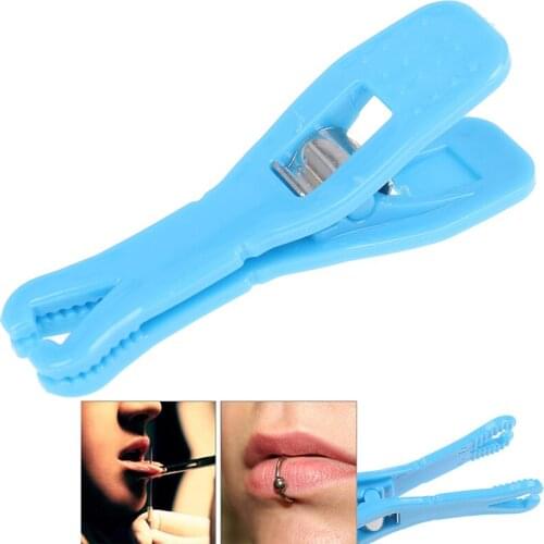 1pc Disposable Body Piercing Needle Slot Sterile Blue Piercing Clip Tattoo Tool Temporary Tattoo Body Piercing Needle Slot Clip