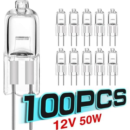 100pcs 12V G4 indoor lighting 5W/10W/20W/35W/50W inserted beads crystal lamps halogen bulb Globe Lot JC Bi-Pin LED light bulbs