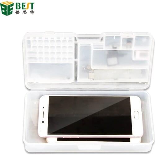 2pcs Portable Jewelry mobile phone repair hand Tool set Container Ring Electronic Parts Screw Beads Component Storage Box