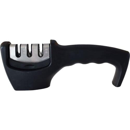 3-Stage Kitchen Sharpener Sharpening Tool Damaged Blade Black